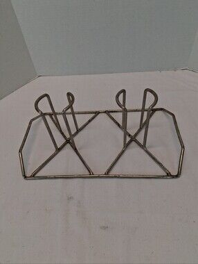 Camp Chef Twins Dual Beer Can Chicken Holder Rack Stainless BBQ Roaster Used